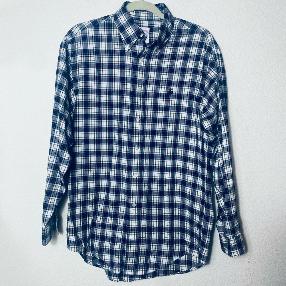 Brooks Brothers Madison Plaid Flannel Button-Down Shirt Size:S